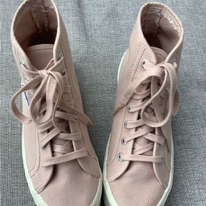 Superga Blush Pink High-Top Sneakers